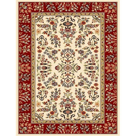 Safavieh 2 ft. 3 in. x 22 ft. Runner Lyndhurst Ivory and Red Traditional Rug LNH331A-222
